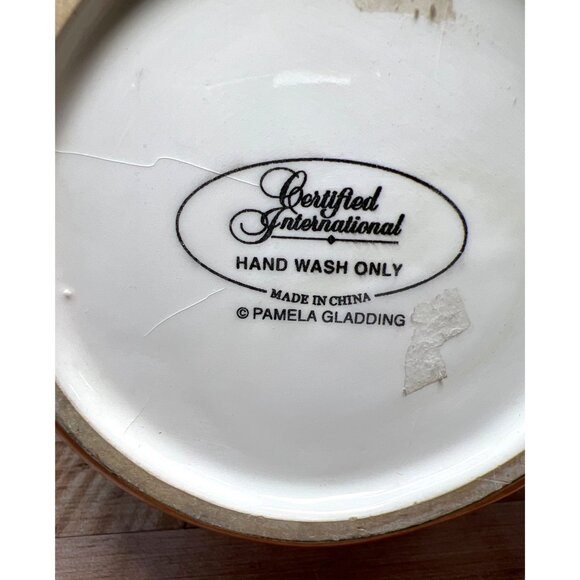 Certified International Pamela Gladding Ceramic Fruit Pitcher Hand Wash Only - Picture 5 of 5